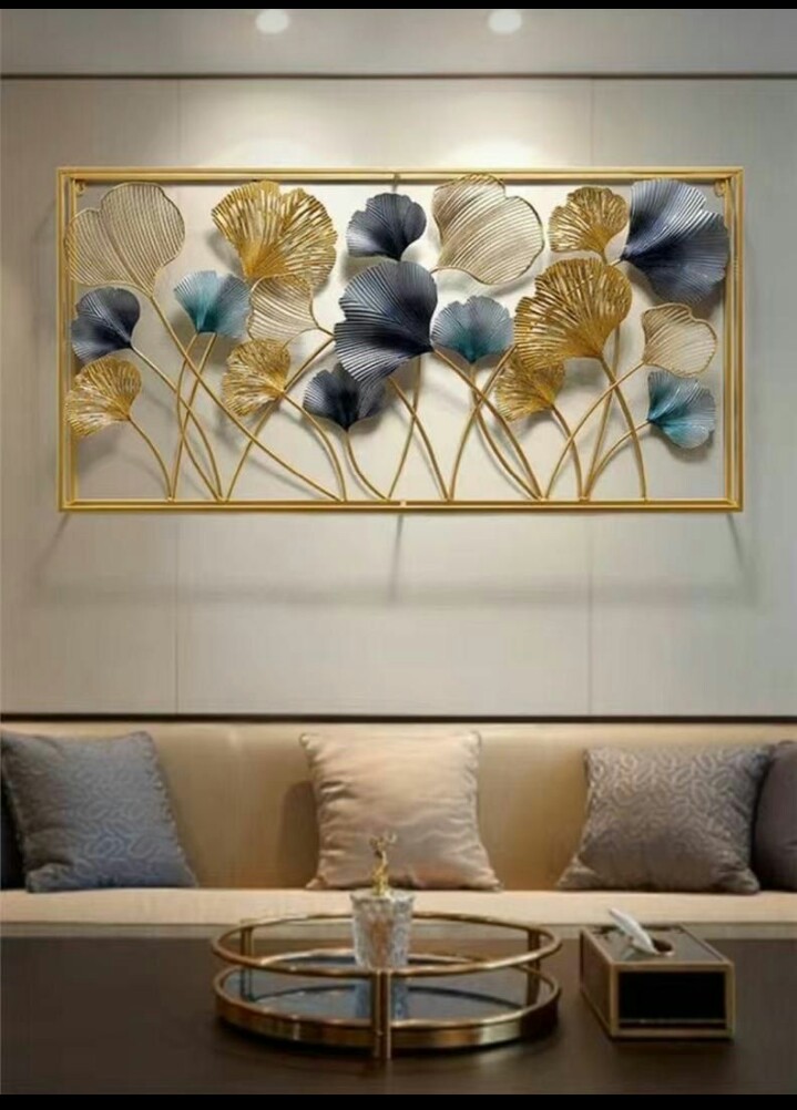 Ginkgo Leaf Metal Wall Art AH-151 Moradabad